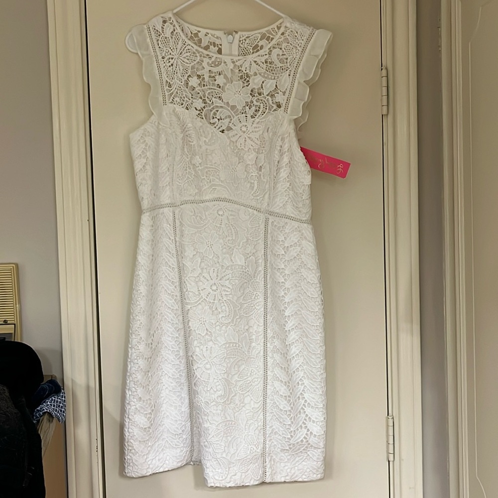 NWT | LILLY PULITZER Resort White Floral Lace Dress sz. 8